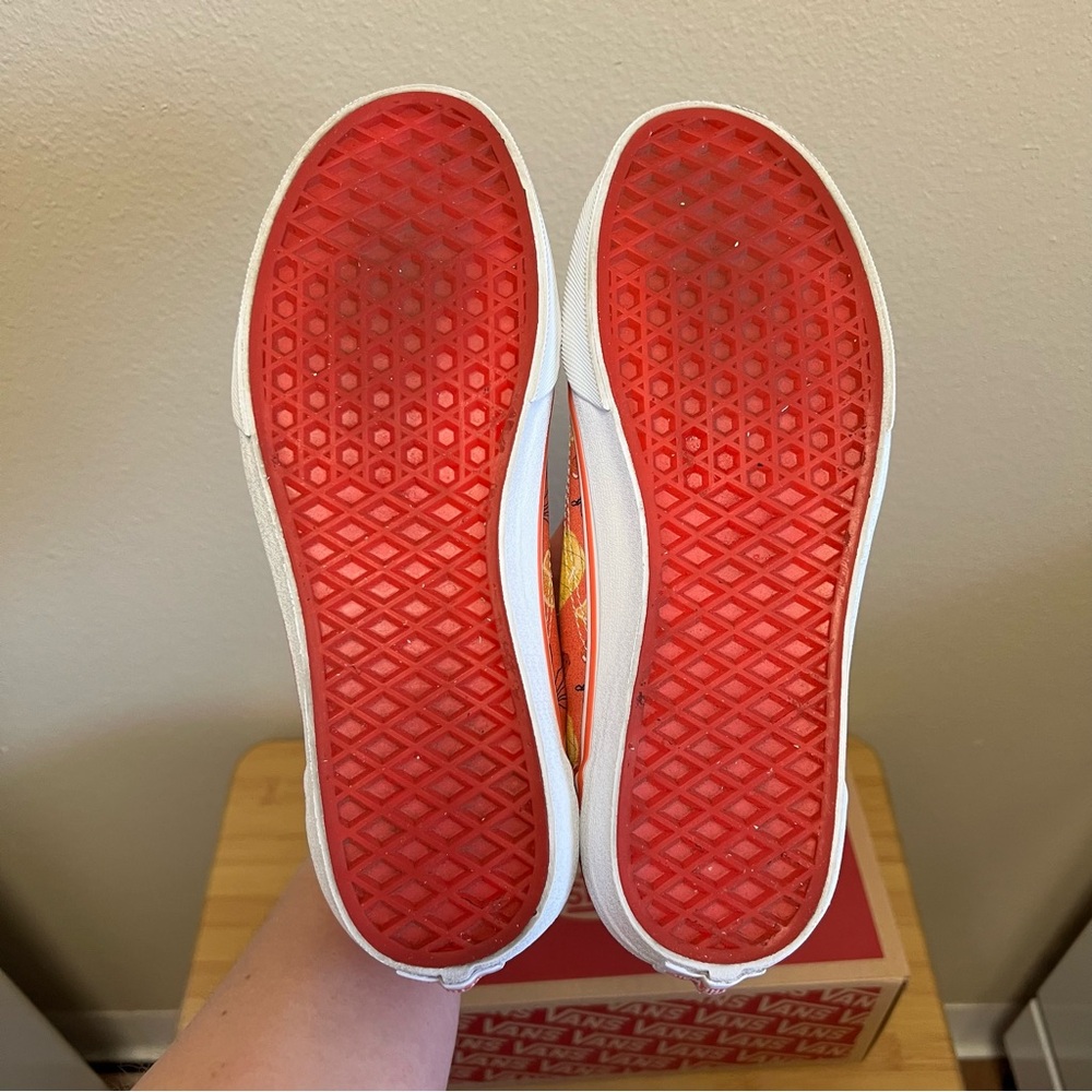 Vans Orange Pineapple Print Old Skool Sneakers - Picture 4 of 6